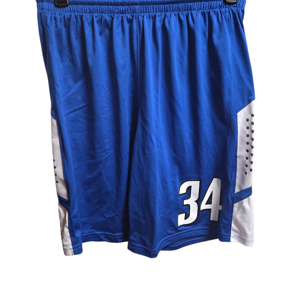 NWT Men's Blue Athletic Shorts with Number 34
